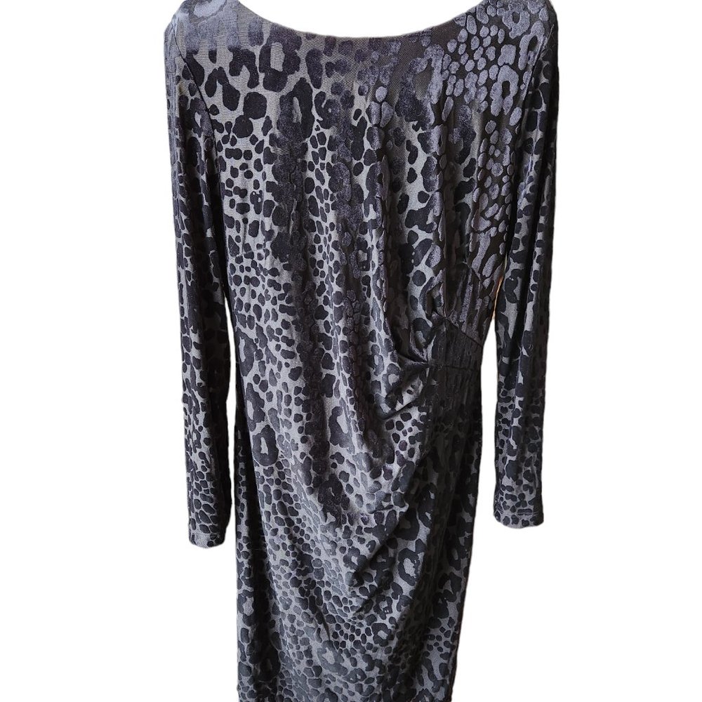 Marina Velvet cutout black leopard print dress